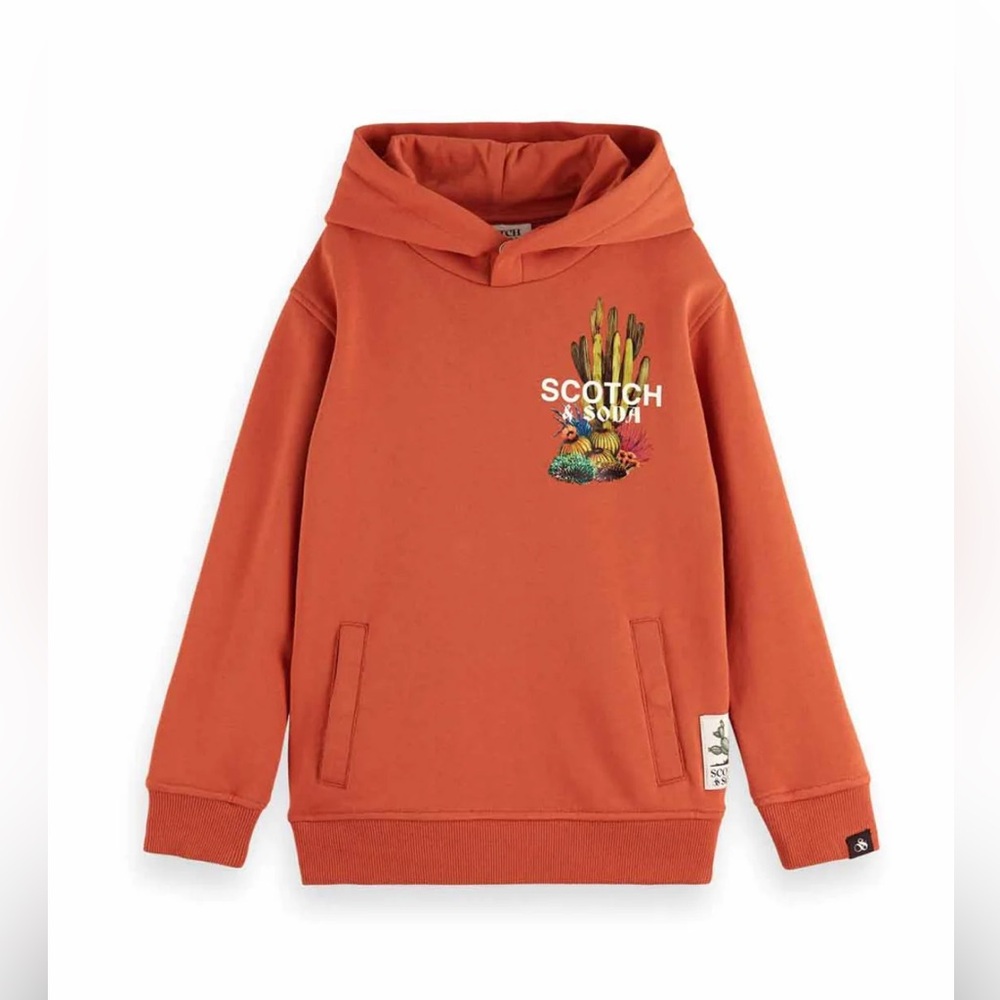 Scotch & Soda Coral Unisex Kids Hoodie NEW